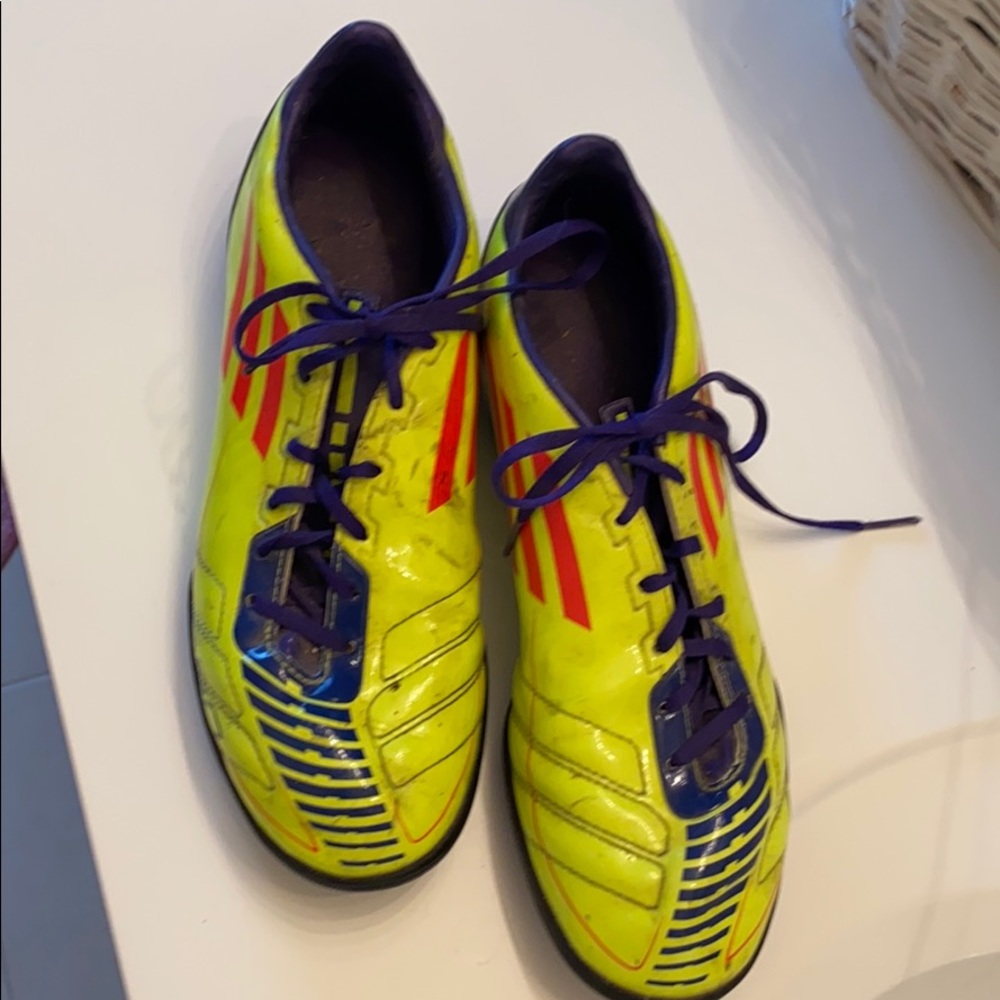 adidas Yellow and Purple Athletic Shoes